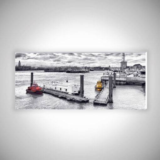 CuxPrint - Motiv: Schlepper Cuxhaven Panorama | Hartschaumplatte 10mm Galerie Print 