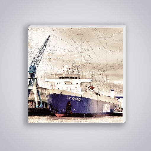CuxPrint - Motiv: Containerschiff Kran | Mini Galerie Print
